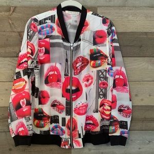 NWOT Fashion Lips 👄 Jacket by Nylon Apparel 💄